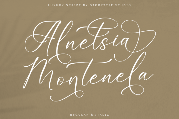 Alnetsia Montenela: A Luxurious Script Font for Elegant Campaigns