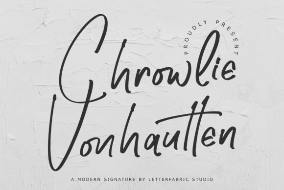 Chrowlie Vonhautten: A Modern Signature Font for Editorial Design