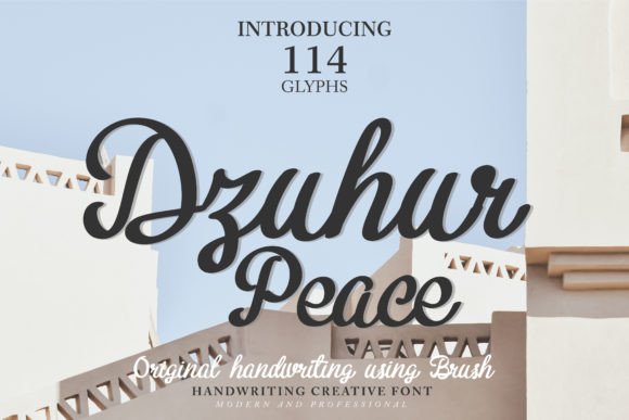 Dzuhur Peace: A Script Font for Editorial Expression