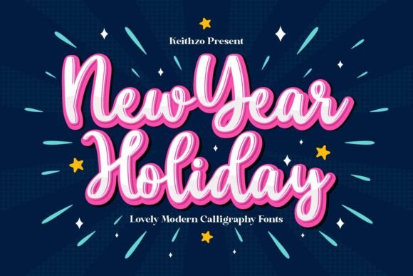 New Year Holiday: A Handwritten Font for Elegant Web Design