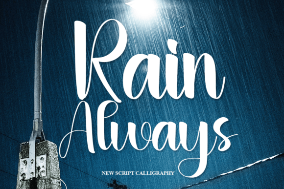 Rain Always: A Handwritten Font for Editorial Elegance